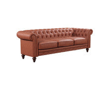 SHILOAH 3 + 2 S+ 1 SEATER PU LEATHER  SOFA  LOUNGE SET - BROWN