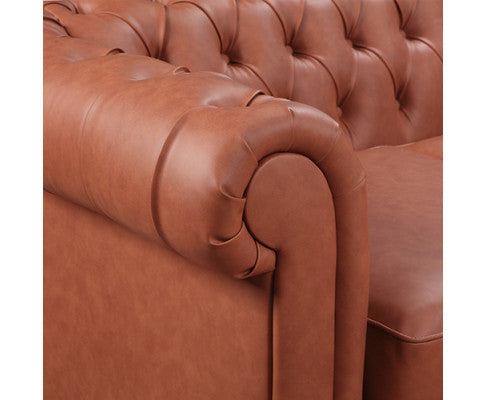 SHILOAH 3 + 2 S+ 1 SEATER PU LEATHER  SOFA  LOUNGE SET - BROWN