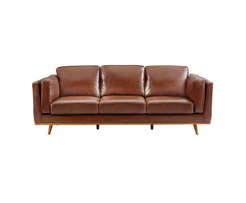 NAILAH 3 + 2 +1 SEATER LEATHERETTE  SOFA  LOUNGE SET - BROWN