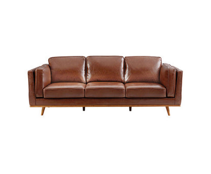 NAILAH 3 + 2 SEATER LEATHERETTE  SOFA  LOUNGE SET - BROWN