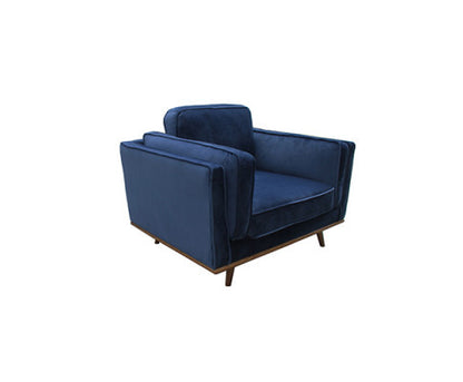 NAILAH 3 + 2 + 1 SEATER FABRIC  SOFA  LOUNGE SET - BLUE