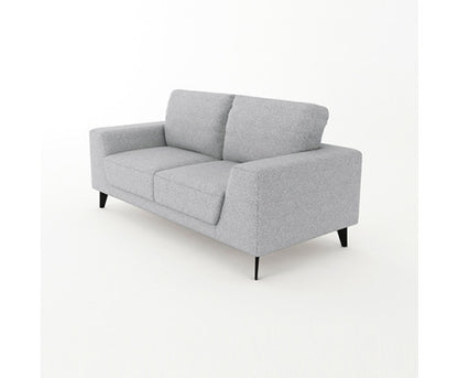 HOLPER 2 SEATER LINEN FABRIC SOFA - BLACK