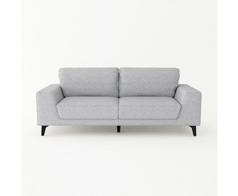 HOLPER 2 SEATER LINEN FABRIC SOFA - BLACK