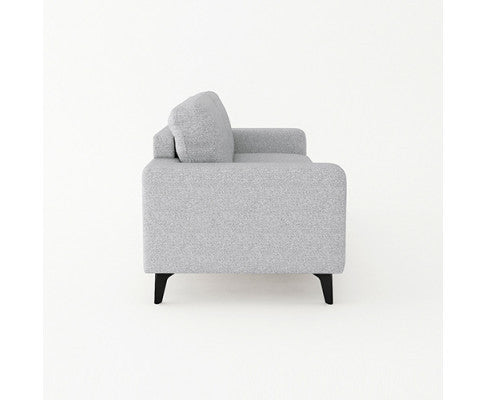 HOLPER 2 SEATER LINEN FABRIC SOFA - BLACK