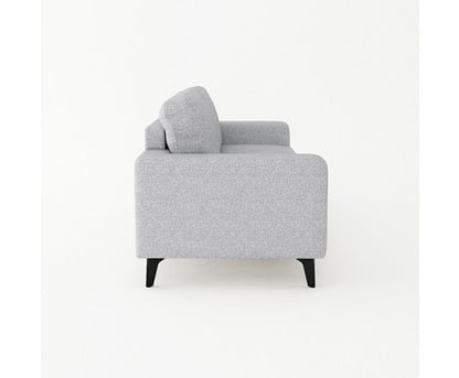 HOLPER 2 SEATER LINEN FABRIC SOFA - BLACK