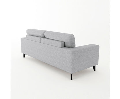 HOLPER 2 SEATER LINEN FABRIC SOFA - BLACK