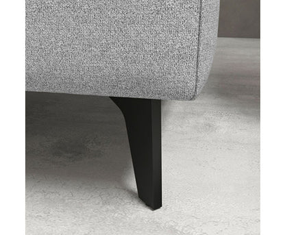 HOLPER 3 SEATER LINEN FABRIC SOFA - BLACK