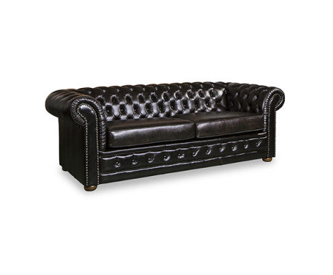 Alondra 3 Seater Genuine Leather Sofa - Brown