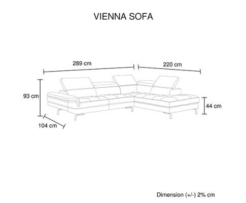 ZAVIAN LEATHERETTE CORNER SOFA WITH RIGHT-HAND CHAISE - GREY