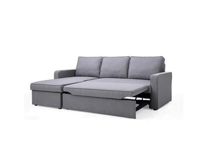YEMINA FAVRIC CORNER SOFA BED  WITH PULL OUT STORAGE - GREY