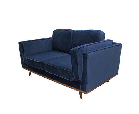 NAILAH 2 SEATER FABRIC  SOFA - BLUE