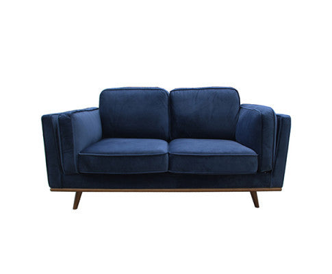 Nailah 2 Seater Fabric Sofa - Blue