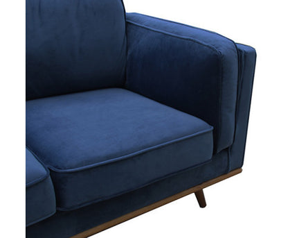 NAILAH 3 SEATER FABRIC  SOFA - BLUE