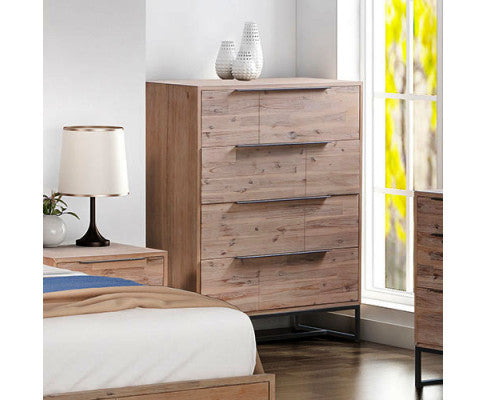 Gaile 2 Over 4 Drawer Tallboy Chest - Tea