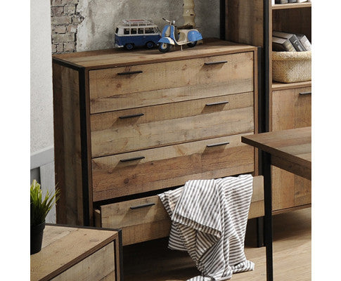 Dynie 4 Drawer Tallboy - Oak