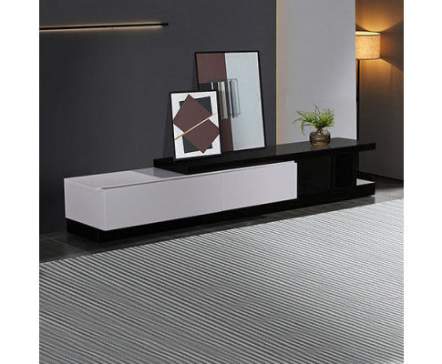 Baylor TV Cabinet - Glossy Black & White