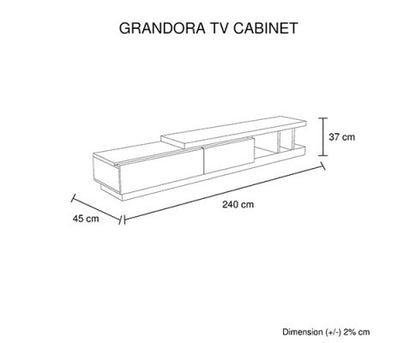 BAYLOR TV CABINET - GLOSSY BLACK & WHITE
