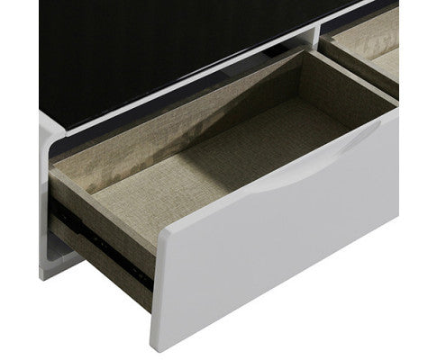 NIGELIA TV CABINET ENTERTAINMENT UNIT - BLACK & WHITE