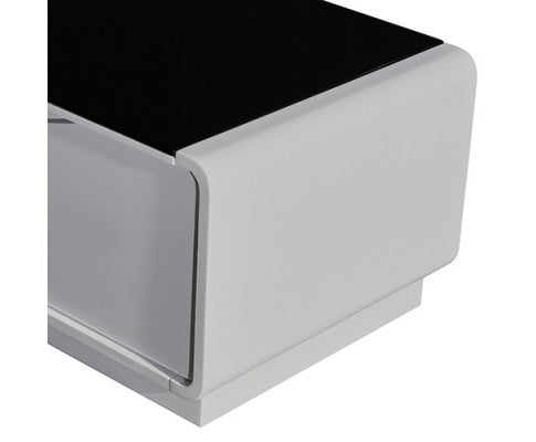 NIGELIA TV CABINET ENTERTAINMENT UNIT - BLACK & WHITE