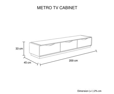 NIGELIA TV CABINET ENTERTAINMENT UNIT - BLACK & WHITE