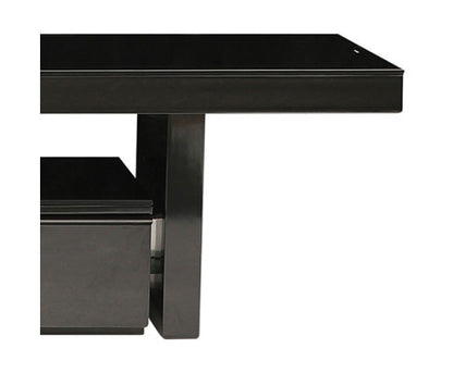 ZENOBIA 3 DRAWER EXTENDABLE TV ENTERTAINMENT UNIT - HIGH GLOSS BLACK