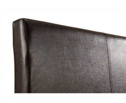 QUEEN MORRILTON LEATHERETTE BED FRAME - BROWN