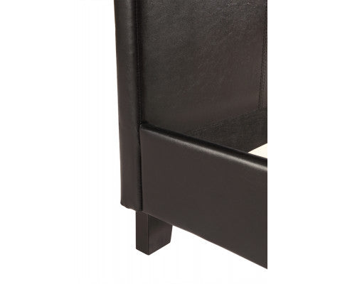 DOUBLE MORRILTON LEATHERETTE BED FRAME - BLACK
