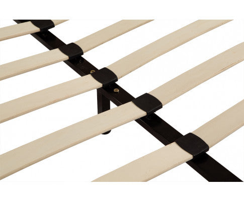 QUEEN ACHIRD LEATHER BED - BLACK