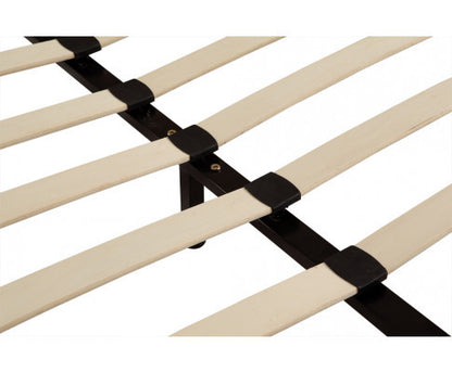 QUEEN ACHIRD LEATHER BED - BLACK