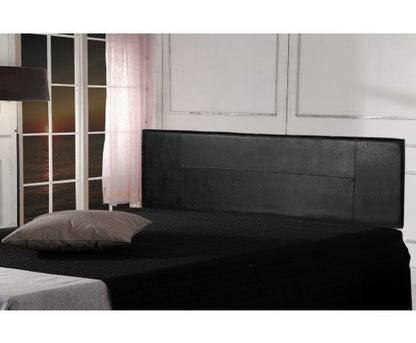 KING ALKAID LEATHERETTE BEDHEAD - BLACK