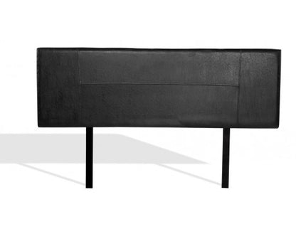 KING ALKAID LEATHERETTE BEDHEAD - BLACK
