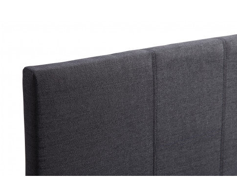 SINGLE HARLEY FABRIC BED - GREY