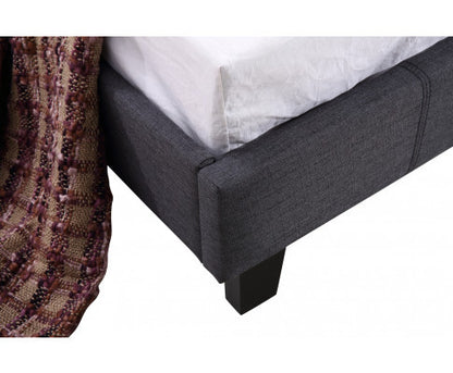 SINGLE HARLEY FABRIC BED - GREY