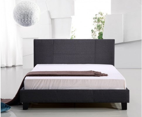 QUEEN NAIYAH LINEN FABRIC BEDFRAME - GREY