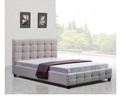 Double Katarina Fabric Bed - Beige