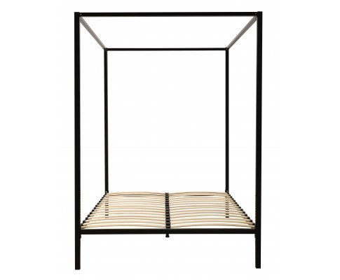 King 4 Poster Metal Bed (V63-817863) - Black