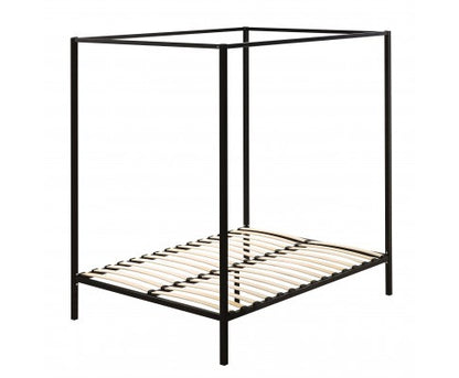DOUBLE REFLEX 4 POSTER METAL BED (V63-817853 ) - BLACK