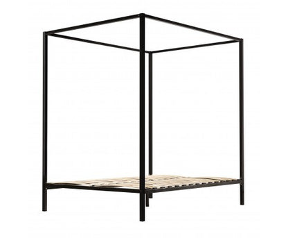 DOUBLE REFLEX 4 POSTER METAL BED (V63-817853 ) - BLACK