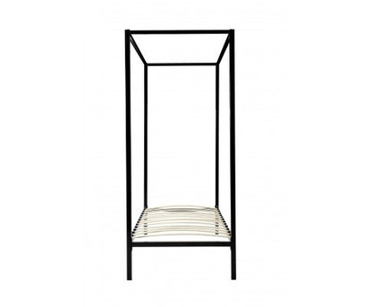 SINGLE   4 POSTER METAL BED (V63-818183 ) -   BLACK