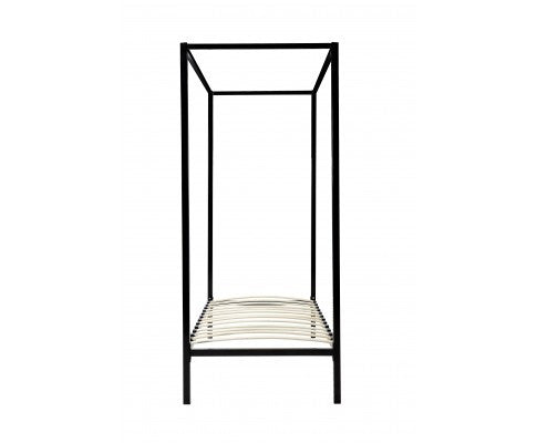 SINGLE   4 POSTER METAL BED (V63-818183 ) -   BLACK
