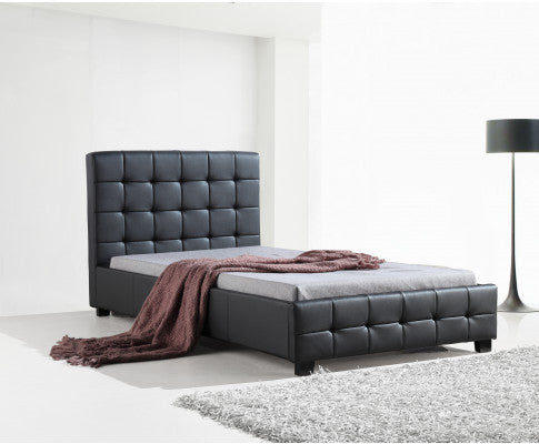 King Single Mikyline Leather Bed - White