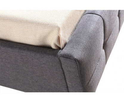 KING SINGLE PAULO FABRIC BED - GREY