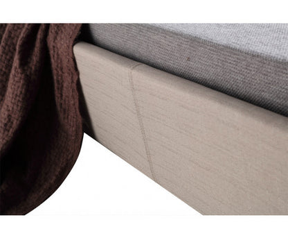 KING SINGLE PAULO FABRIC BED - BEIGE