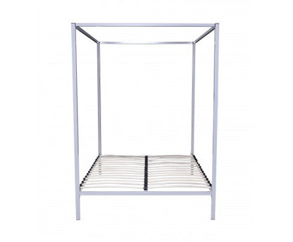 QUEEN  4 POSTER METAL BED ( V63-819523) - CREAM/OFF WHITE
