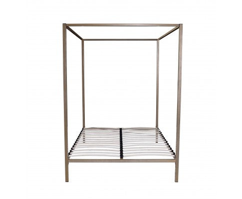 QUEEN  4 POSTER METAL BED ( V63-819533) -   GOLD