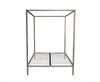 QUEEN  4 POSTER METAL BED ( V63-819533) -   GOLD