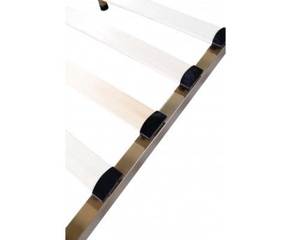 QUEEN  4 POSTER METAL BED ( V63-819533) -   GOLD