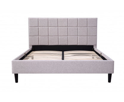QUEEN SYNDRA FABRIC BED - BEIGE