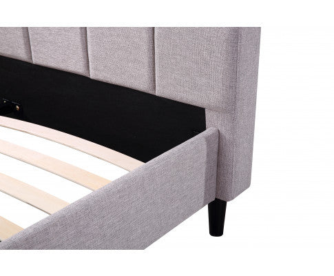 QUEEN SYNDRA FABRIC BED - BEIGE
