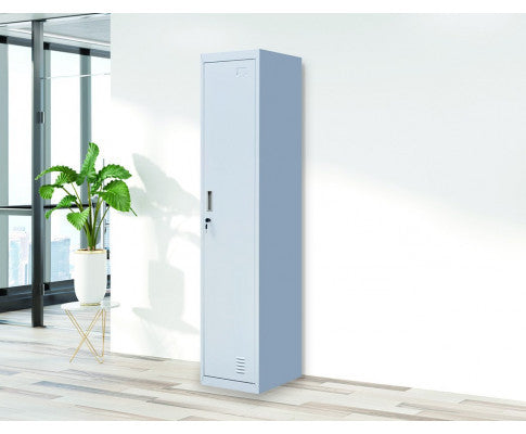 Kenzie Standard Lock One-door Office - Gym - Storage - Shed - Locker - Grey
